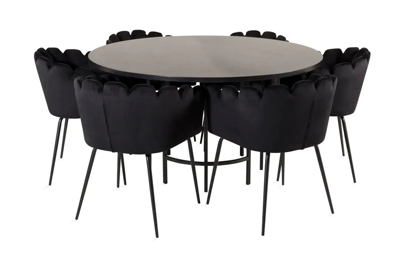 Ruokailuryhmä Copenhagen + 6 Limhamn Tuolia Musta, Furniture Fashion