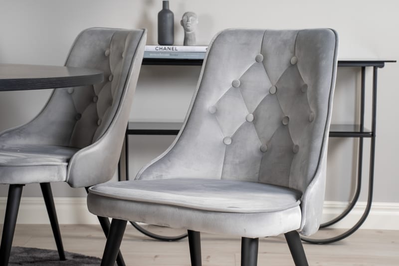 Ruokailuryhmä Copenhamn 6 Chantor Lyx tuolia Musta/Harmaa - Furniture Fashion - Huonekalut - Pöytä & ruokailuryhmä - Ruokailuryhmä