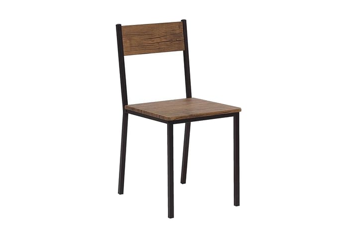 Ruokailuryhmä Crown 110 cm 4 tuolia - Tummanruskea / musta - Ruokailuryhmä