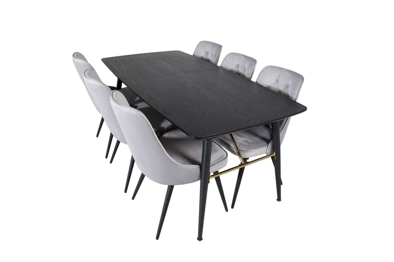 Ruokailuryhmä Deniall 180 cm 6 Chantor Lyx Samettituolia, undefined