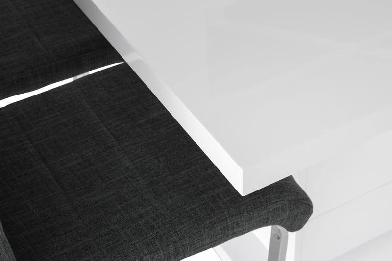 Ruokailuryhmä Griffith Jatkettava 120 cm 4 Jack tuolia - Valkoinen/Harmaa/Kromi - Huonekalut - Pöytä & ruokailuryhmä - Ruokailuryhmä