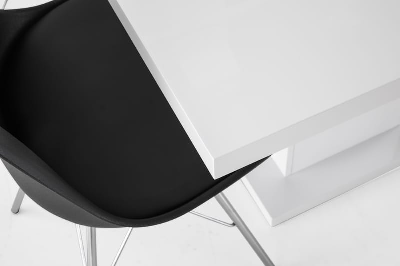 Ruokailuryhmä Griffith Jatkettava 120 cm 4 Scale tuolia - Valkoinen/Musta PU/Kromi - Huonekalut - Pöytä & ruokailuryhmä - Ruokailuryhmä
