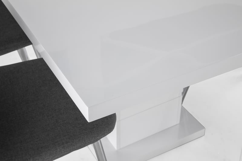 Ruokailuryhmä Griffith Jatkettava 180 cm 6 Naira tuolia - Valkoinen/Harmaa/Kromi - Huonekalut - Pöytä & ruokailuryhmä - Ruokailuryhmä