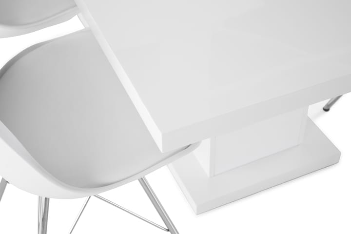 Ruokailuryhmä Griffith Jatkettava 180 cm 6 Scale tuolia - Valkoinen/Kromi - Ruokailuryhmä