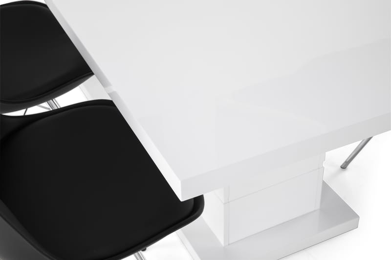 Ruokailuryhmä Griffith Jatkettava 180 cm 6 Scale tuolia - Valkoinen/Musta PU/Kromi - Huonekalut - Pöytä & ruokailuryhmä - Ruokailuryhmä