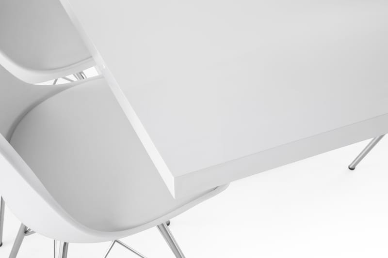Ruokailuryhmä Griffith Jatkettava 200 cm 8 Scale tuolia - Valkoinen/Valkoinen PU/Kromi - Huonekalut - Pöytä & ruokailuryhmä - Ruokailuryhmä