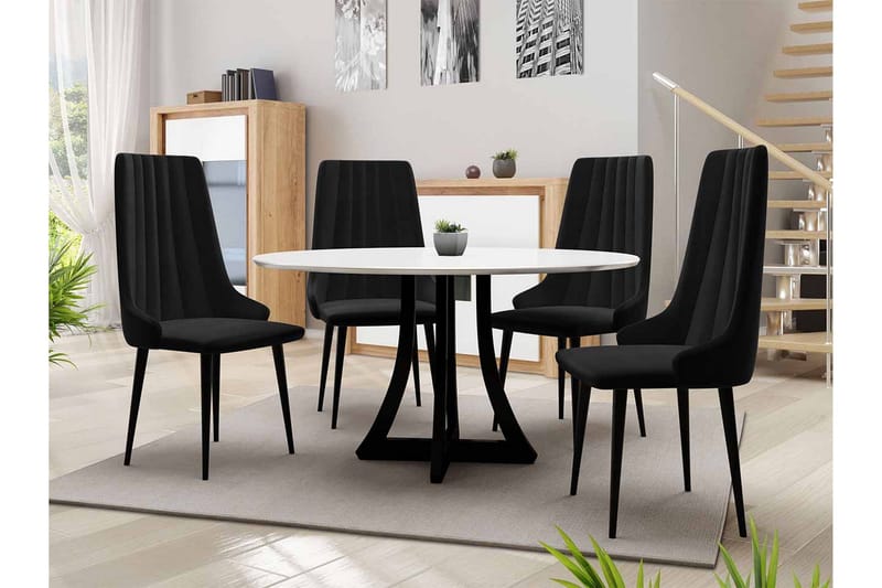 Ruokailuryhmä Habit Musta - Huonekalut - Pöytä & ruokailuryhmä - Ruokailuryhmä