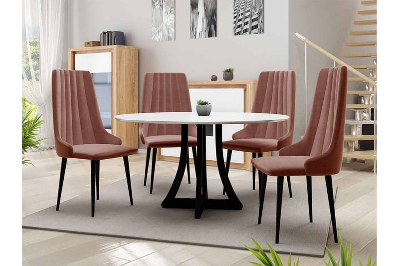 Ruokailuryhmä Habit Roosa - Huonekalut - Pöytä & ruokailuryhmä - Ruokailuryhmä