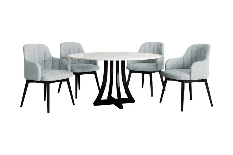 Ruokailuryhmä Habit Pyöreä Harmaa|Musta, undefined