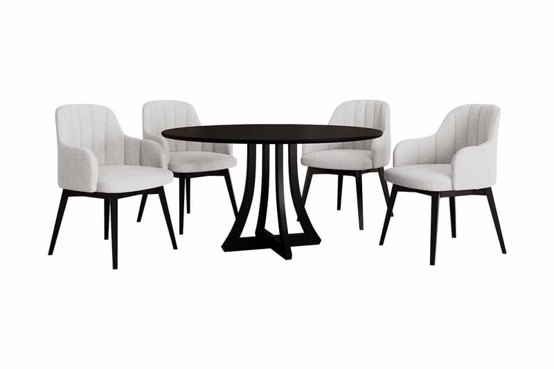 Ruokailuryhmä Habit Pyöreä Valkoinen|Musta, undefined