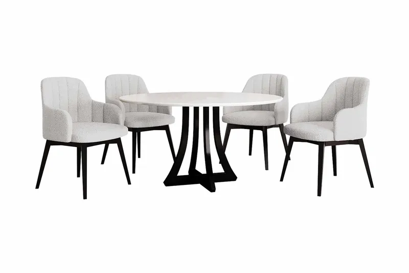 Ruokailuryhmä Habit Pyöreä Valkoinen|Musta, undefined