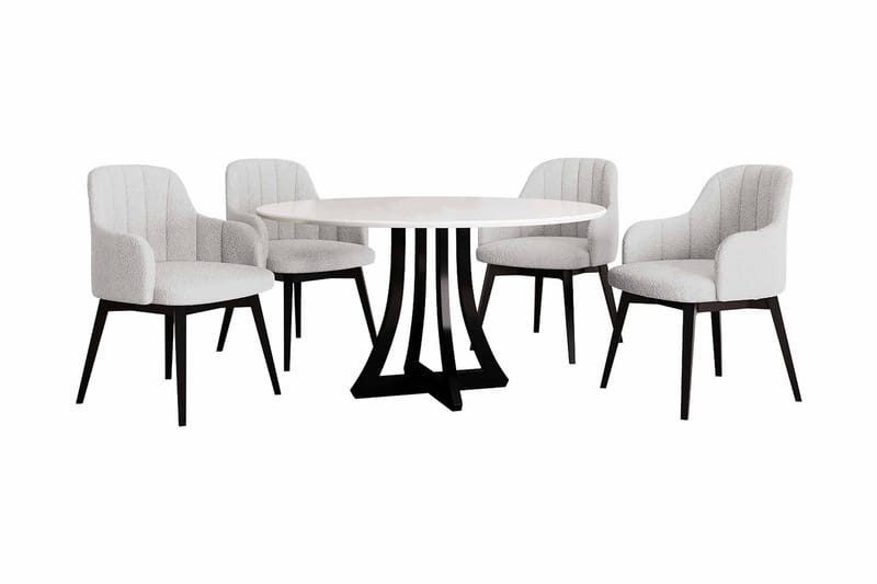 Ruokailuryhmä Habit Pyöreä Valkoinen|Musta, undefined