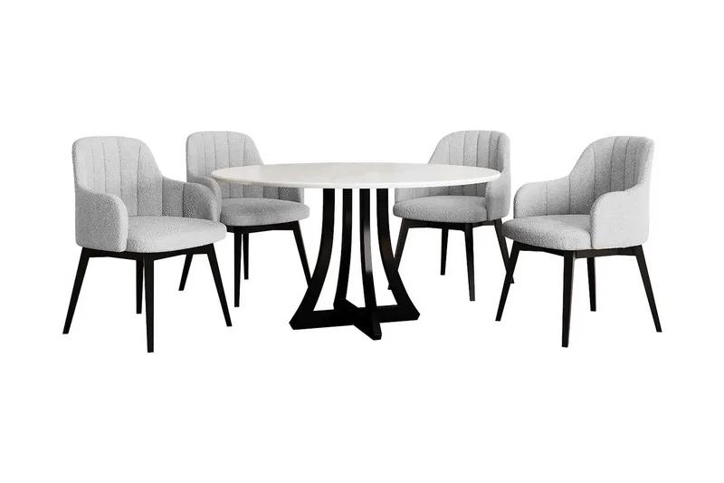 Ruokailuryhmä Habit Pyöreä Harmaa|Musta, undefined