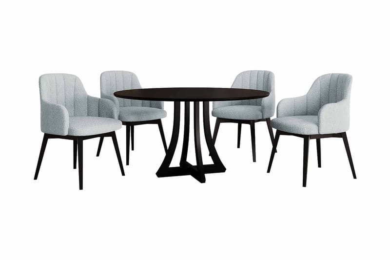 Ruokailuryhmä Habit Pyöreä Harmaa|Musta, undefined