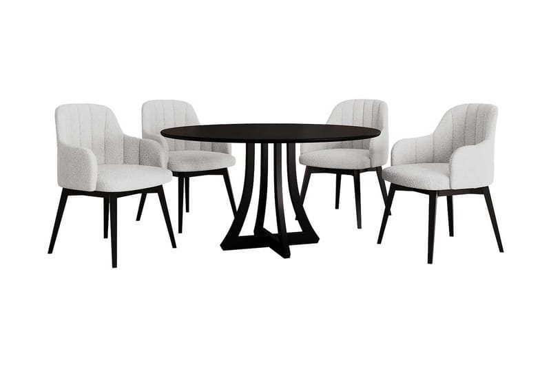 Ruokailuryhmä Habit Pyöreä Valkoinen|Musta, undefined