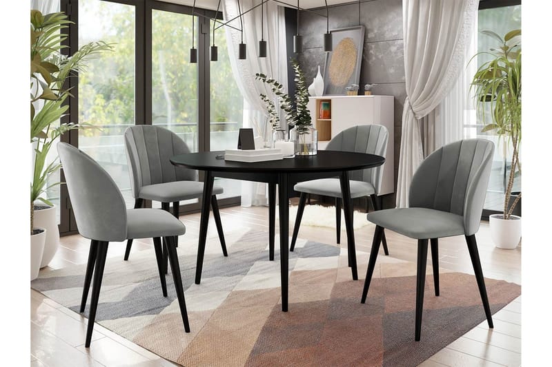 Ruokailuryhmä - Harmaa - Huonekalut - Pöytä & ruokailuryhmä - Ruokailuryhmä