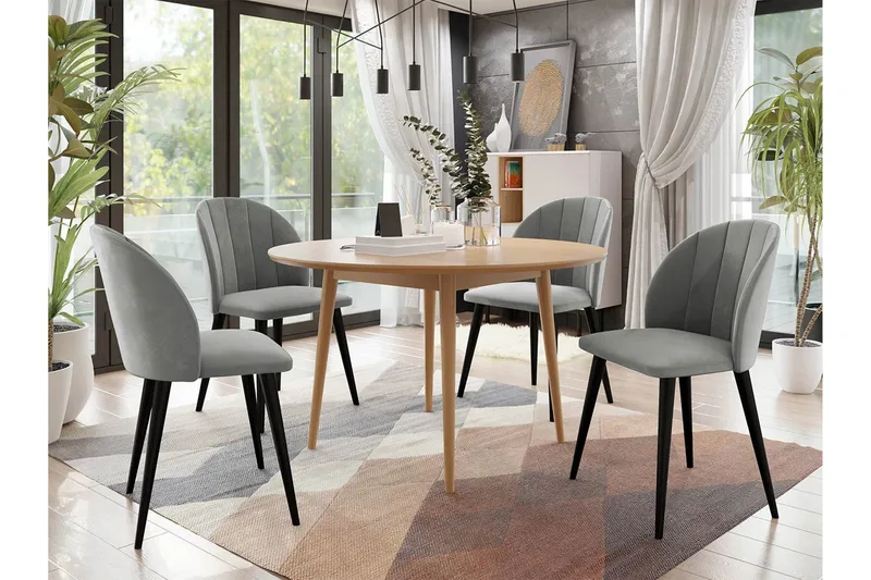 Ruokailuryhmä - Harmaa - Huonekalut - Pöytä & ruokailuryhmä - Ruokailuryhmä