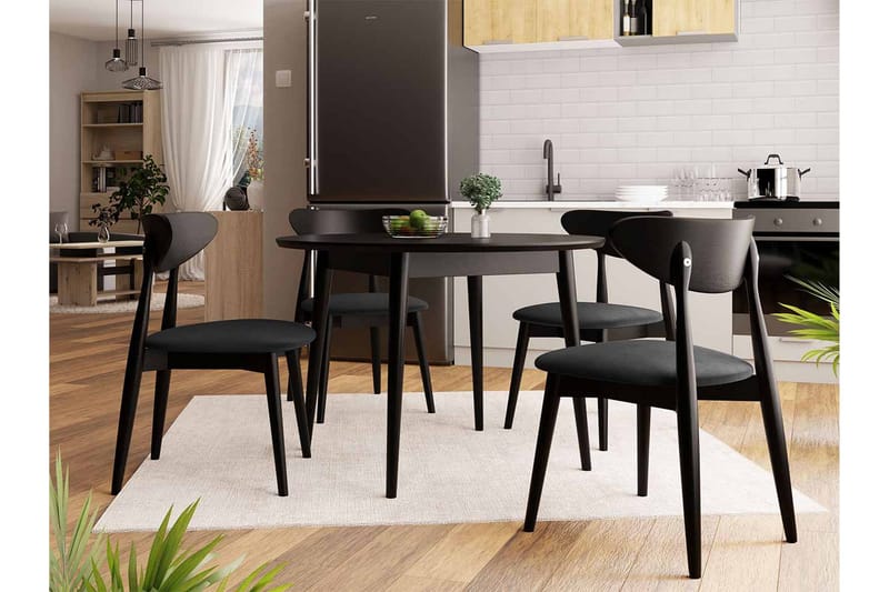 Ruokailuryhmä Idelle Musta - Huonekalut - Pöytä & ruokailuryhmä - Ruokailuryhmä