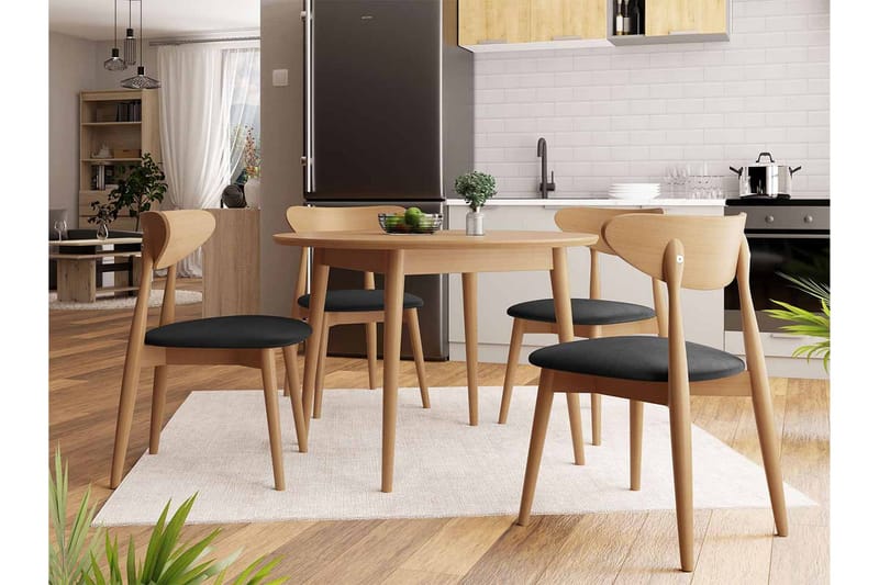 Ruokailuryhmä Idelle Musta - Huonekalut - Pöytä & ruokailuryhmä - Ruokailuryhmä