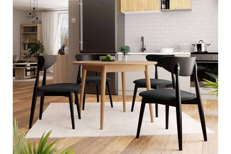 Ruokailuryhmä Idelle Musta - Huonekalut - Pöytä & ruokailuryhmä - Ruokailuryhmä