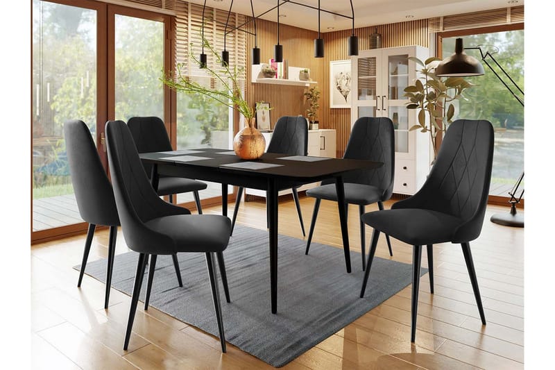 Ruokailuryhmä Idelle Musta - Huonekalut - Pöytä & ruokailuryhmä - Ruokailuryhmä