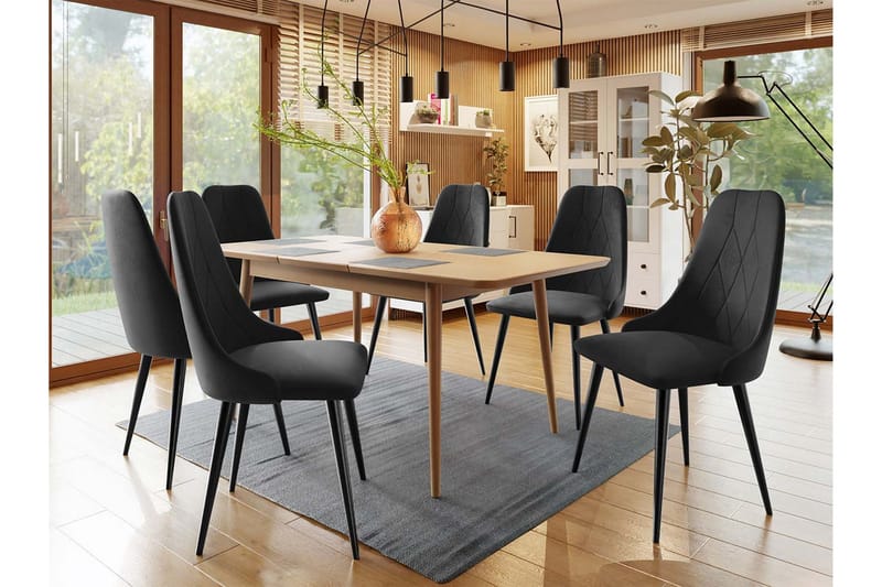 Ruokailuryhmä Idelle Musta - Huonekalut - Pöytä & ruokailuryhmä - Ruokailuryhmä