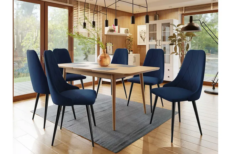 Ruokailuryhmä Idelle Sininen - Huonekalut - Pöytä & ruokailuryhmä - Ruokailuryhmä