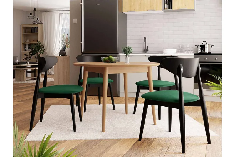 Ruokailuryhmä Idelle Vihreä - Huonekalut - Pöytä & ruokailuryhmä - Ruokailuryhmä