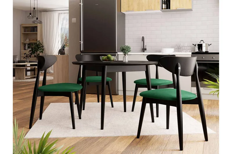 Ruokailuryhmä Idelle Vihreä - Huonekalut - Pöytä & ruokailuryhmä - Ruokailuryhmä