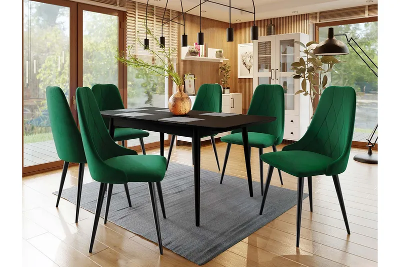 Ruokailuryhmä Idelle Vihreä - Huonekalut - Pöytä & ruokailuryhmä - Ruokailuryhmä
