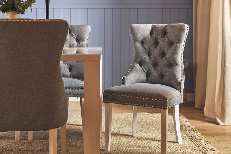 Ruokailuryhmä Jack 180 cm 6 Lossmen tuolia - Valkoinen - Huonekalut - Pöytä & ruokailuryhmä - Ruokailuryhmä