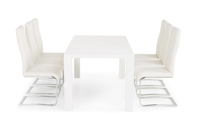 Ruokailuryhmä Jack 6 tuolia - Valkoinen - Huonekalut - Pöytä & ruokailuryhmä - Ruokailuryhmä