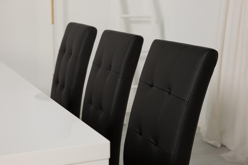 Ruokailuryhmä Jack Valkoinen/Musta - 6 Leo Tuolilla - Huonekalut - Pöytä & ruokailuryhmä - Ruokailuryhmä