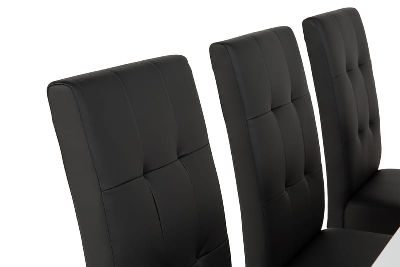 Ruokailuryhmä Jack Valkoinen/Musta - 6 Leo Tuolilla - Huonekalut - Pöytä & ruokailuryhmä - Ruokailuryhmä