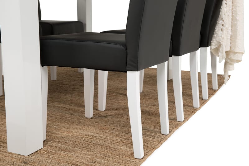Ruokailuryhmä Jack Valkoinen/Musta - 6 Leo Tuolilla - Huonekalut - Pöytä & ruokailuryhmä - Ruokailuryhmä
