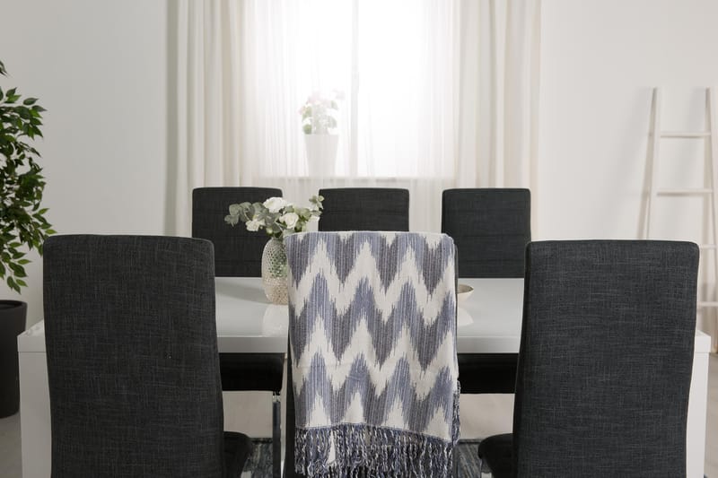 Ruokailuryhmä Jack6 Jack tuolia - Valkoinen/Tummanharmaa - Huonekalut - Pöytä & ruokailuryhmä - Ruokailuryhmä