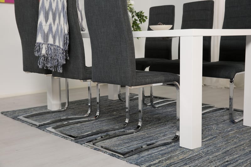 Ruokailuryhmä Jack6 Jack tuolia - Valkoinen/Tummanharmaa - Huonekalut - Pöytä & ruokailuryhmä - Ruokailuryhmä