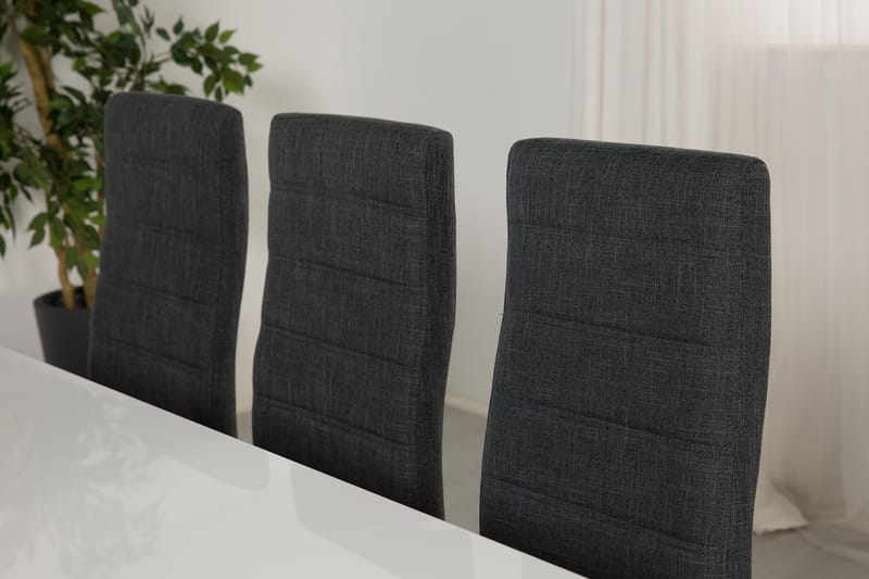 Ruokailuryhmä Jack6 Jack tuolia - Valkoinen/Tummanharmaa - Huonekalut - Pöytä & ruokailuryhmä - Ruokailuryhmä