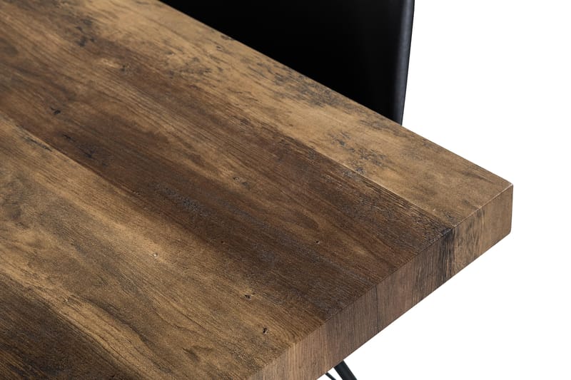 Ruokailuryhmä Jaunita Jatkettava 140 cm 4 Scale tuolia - Ruskea/Musta - Huonekalut - Pöytä & ruokailuryhmä - Ruokailuryhmä