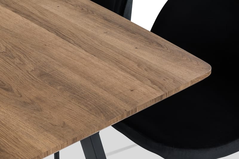 Ruokailuryhmä Jaunita Jatkettava 140 cm 6 Gerardo tuolia - Ruskea/Musta - Huonekalut - Pöytä & ruokailuryhmä - Ruokailuryhmä