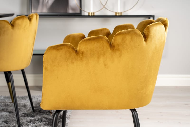 Ruokailuryhmä Kenton 180 cm 4 Limhamn tuolia Keltainen - Furniture Fashion - Huonekalut - Pöytä & ruokailuryhmä - Ruokailuryhmä