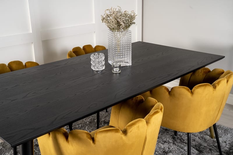 Ruokailuryhmä Kenton 180 cm 4 Limhamn tuolia Keltainen - Furniture Fashion - Huonekalut - Pöytä & ruokailuryhmä - Ruokailuryhmä