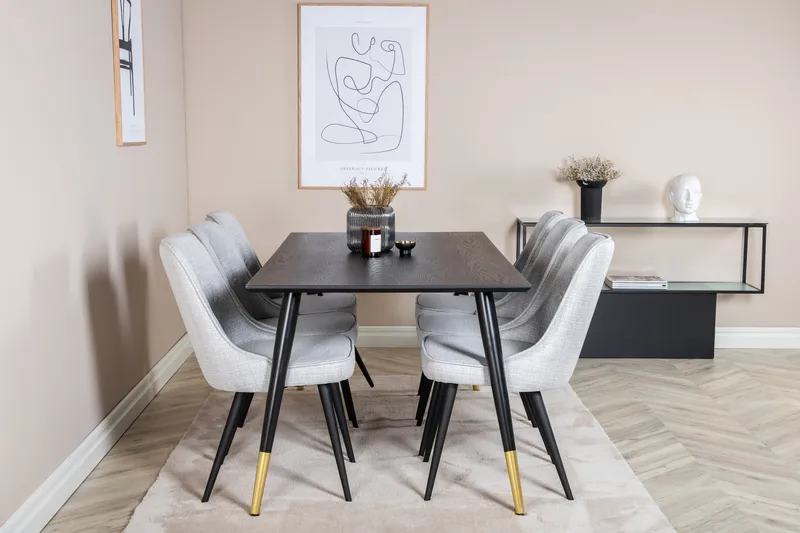 Ruokailuryhmä Kenton 180 cm 6 Chantor Ruokatuolia - Huonekalut - Pöytä & ruokailuryhmä - Ruokailuryhmä