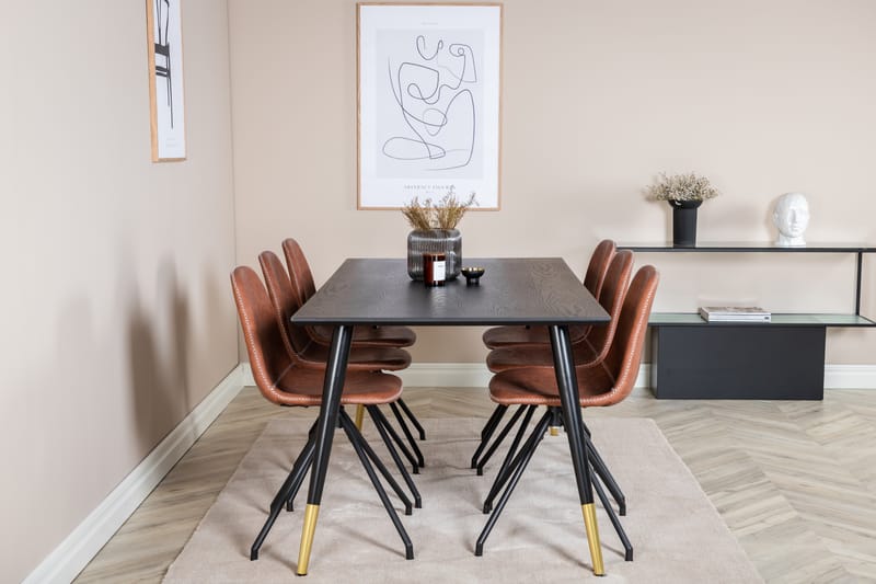 Ruokailuryhmä Kenton 180 cm 6 Yegua Ruokatuolia - Huonekalut - Pöytä & ruokailuryhmä - Ruokailuryhmä