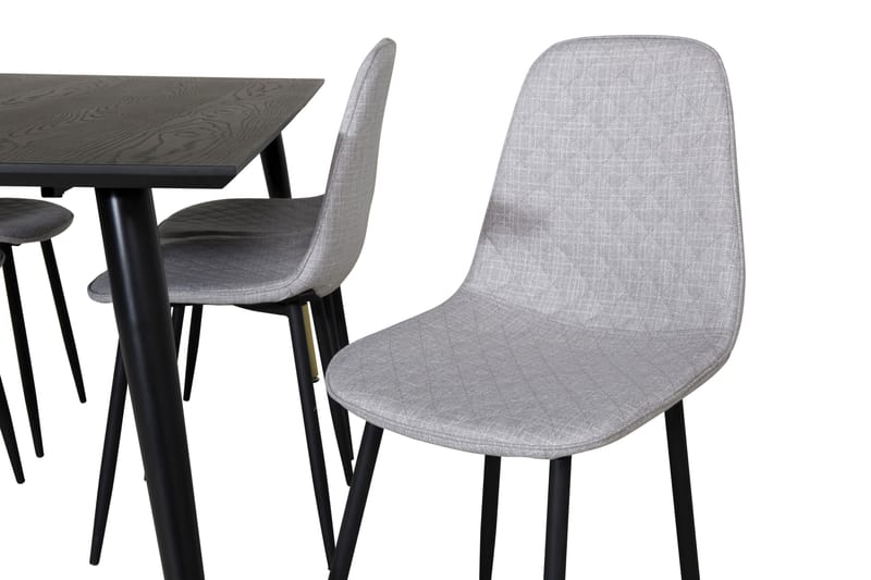 Ruokailuryhmä Kenton 180 cm 6 Yegua Tuolia - Musta/Messinki/Harmaa - Huonekalut - Pöytä & ruokailuryhmä - Ruokailuryhmä