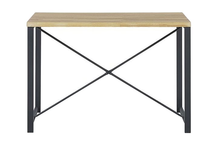 Ruokailuryhmä Kersal 110 cm 2 tuolia + penkki - Vaaleanruskea / musta - Ruokailuryhmä