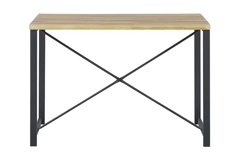 Ruokailuryhmä Kersal 110 cm 2 tuolia + penkki - Vaaleanruskea / musta - Huonekalut - Pöytä & ruokailuryhmä - Ruokailuryhmä