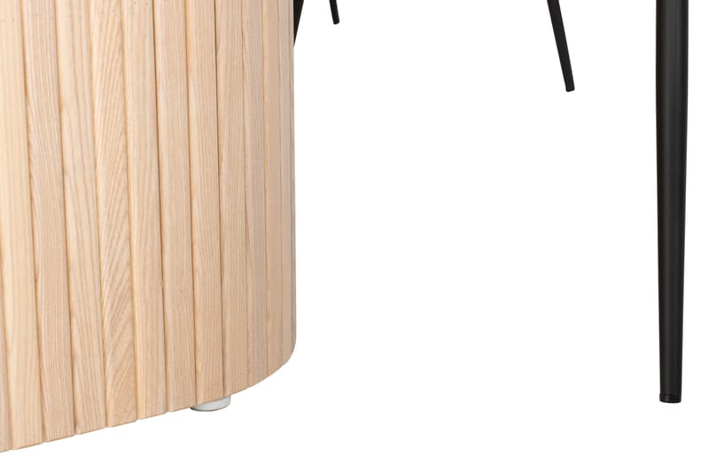 Ruokailuryhmä Kopparbo 200 cm 6 Viberud tuolia - Valkoinen/Musta - Huonekalut - Pöytä & ruokailuryhmä - Ruokailuryhmä