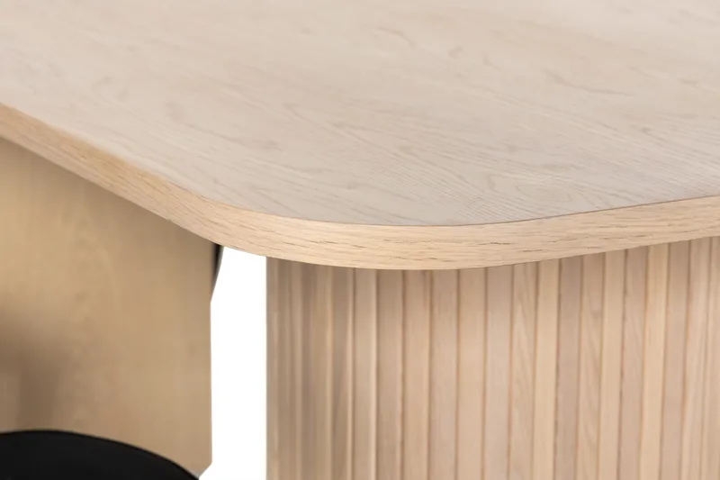 Ruokailuryhmä Kopparbo 200 cm 6 Viberud tuolia - Valkoinen/Musta - Huonekalut - Pöytä & ruokailuryhmä - Ruokailuryhmä