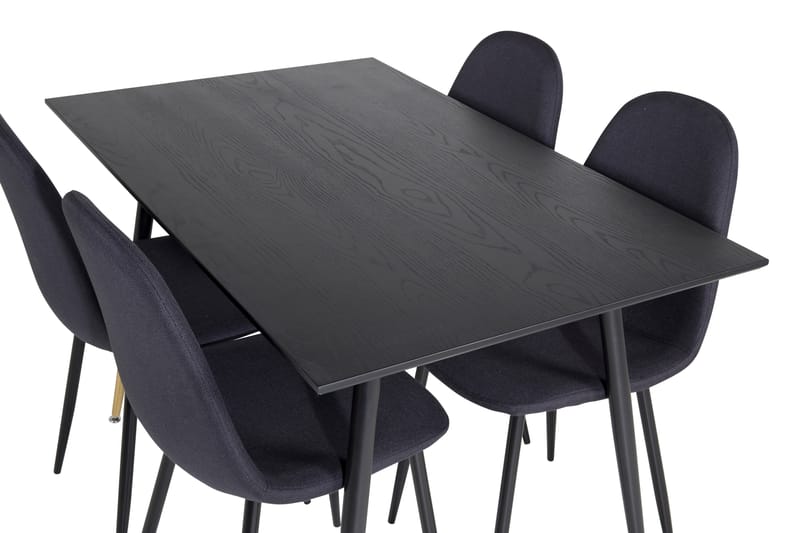 Ruokailuryhmä Larrinzar 120 cm 4 Yegua tuolia - Musta - Huonekalut - Pöytä & ruokailuryhmä - Ruokailuryhmä